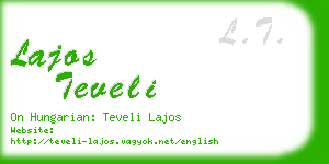 lajos teveli business card